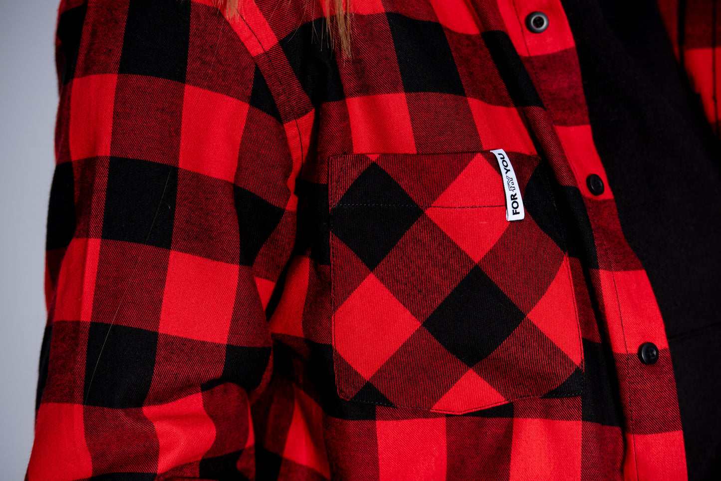 Chemise à Carreaux Noire & Rouge Unisexe