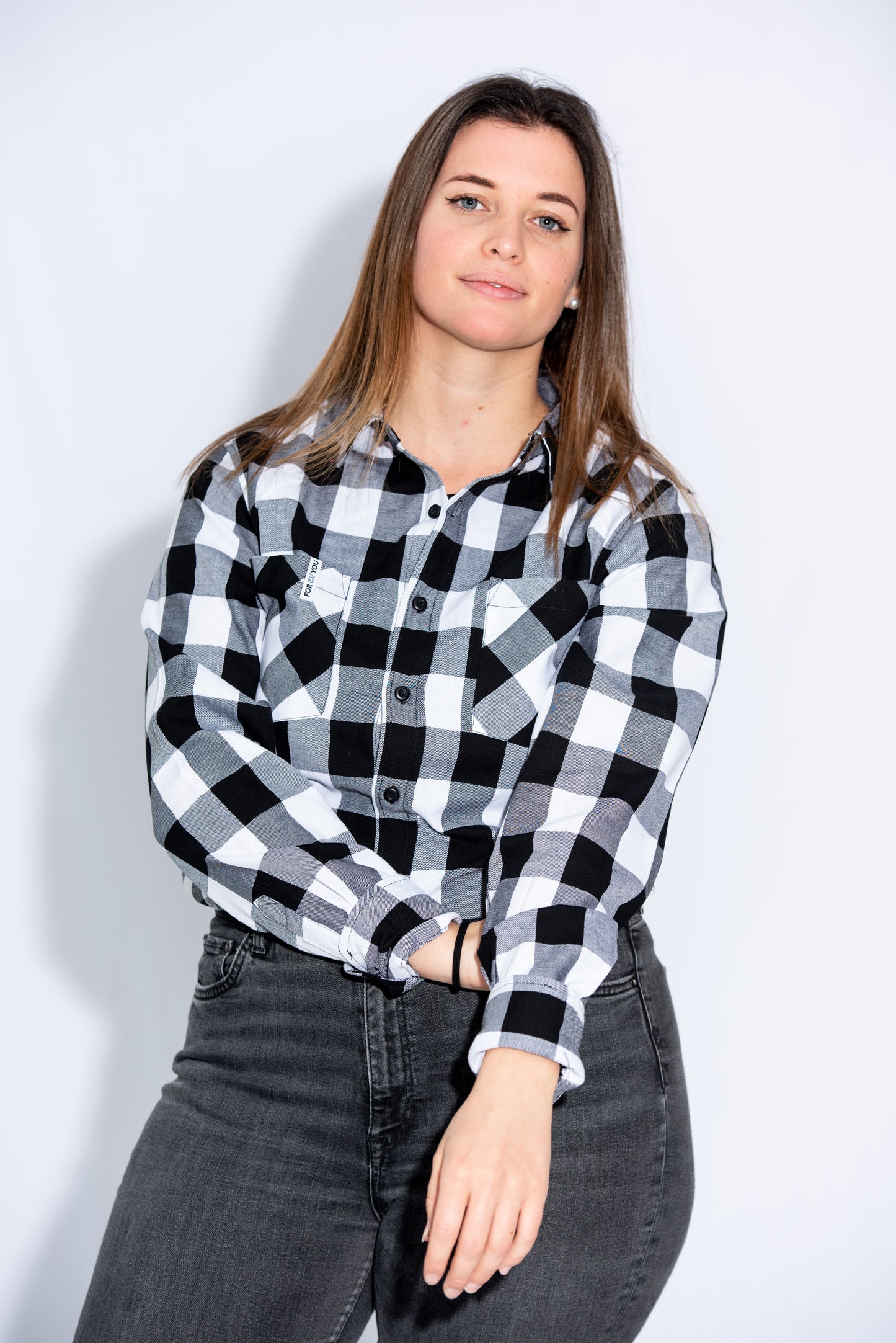 Chemise à Carreaux Noire & Blanche Unisexe