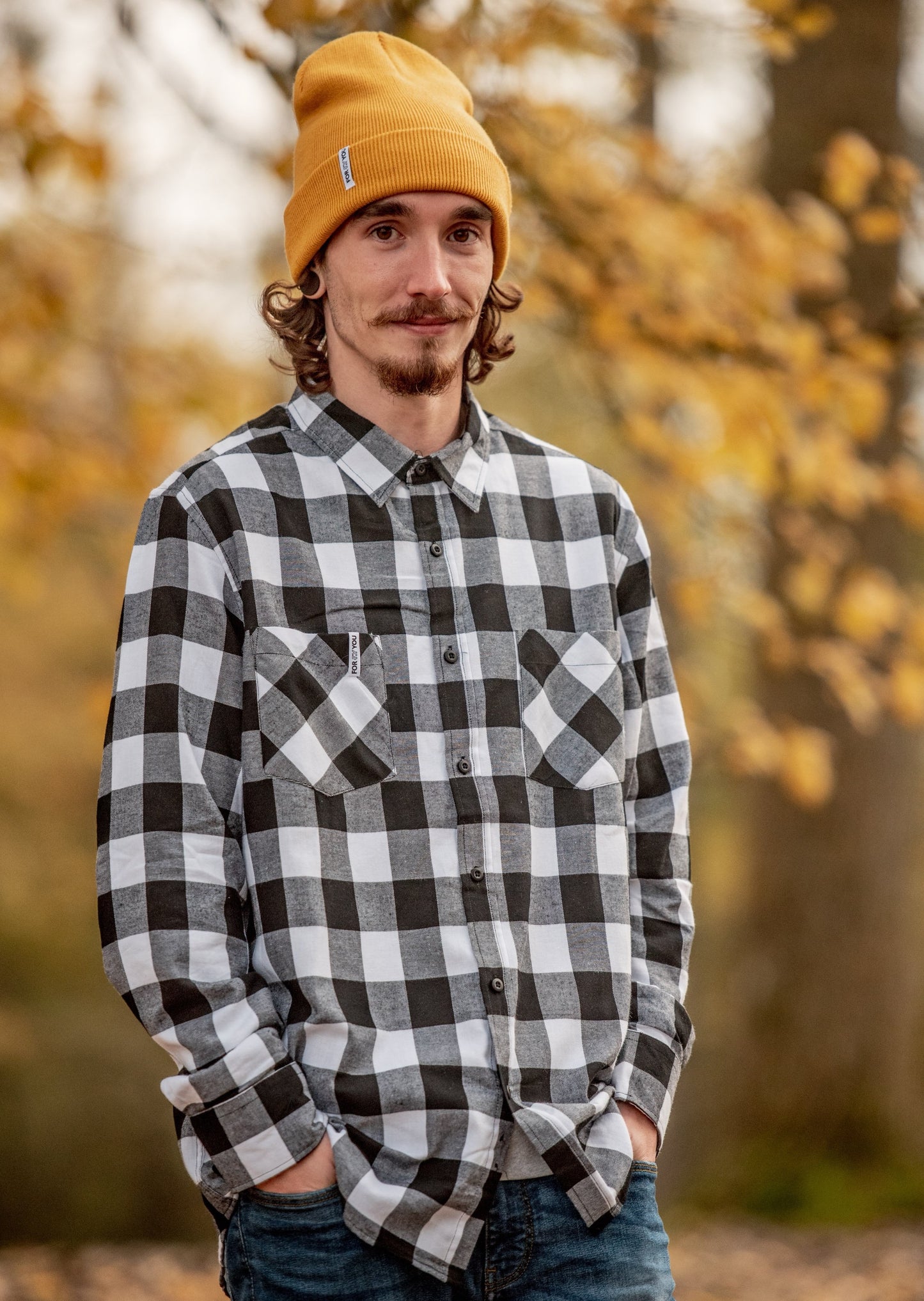 Chemise à Carreaux Noire & Blanche Unisexe